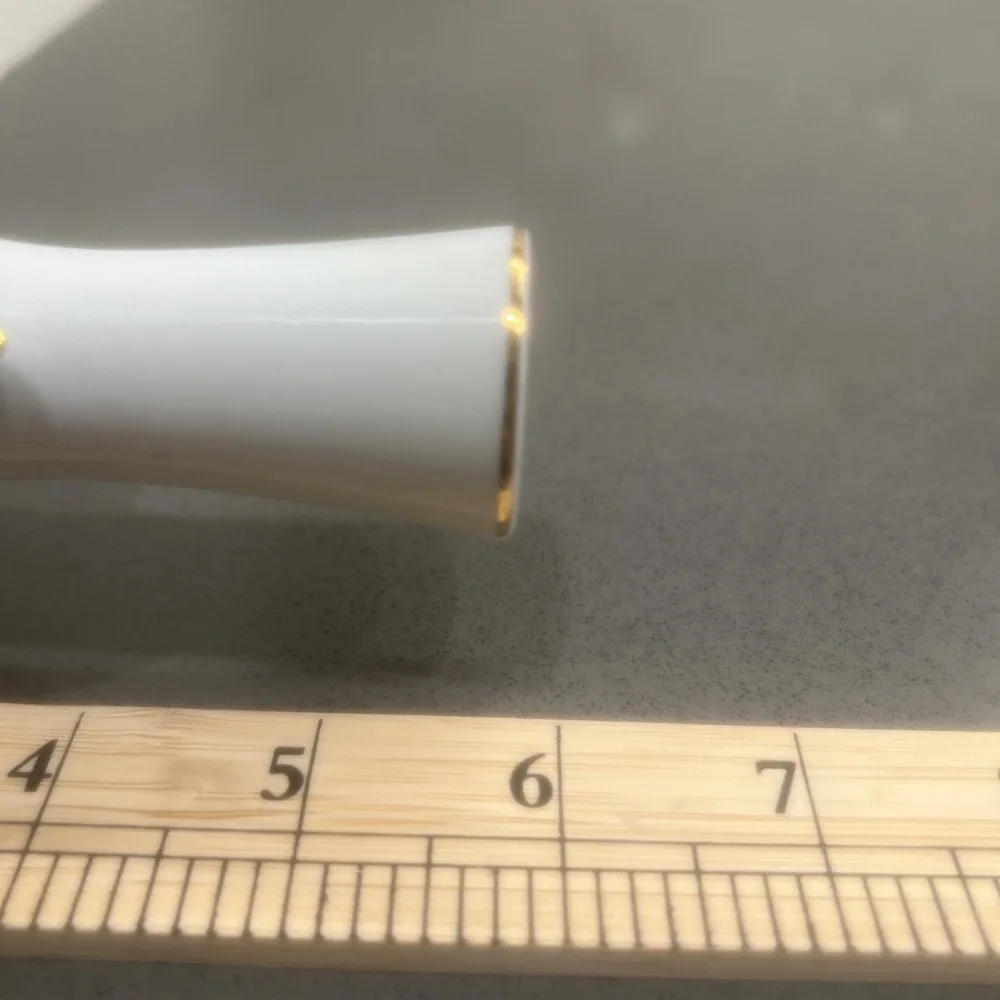 White Porcelain & Gold Vase by I. W. Rice 